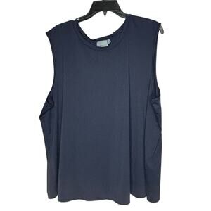 Athleta Women's Navy Blue Sleeveless Athletic Workout Crossover Tank Size 2XL